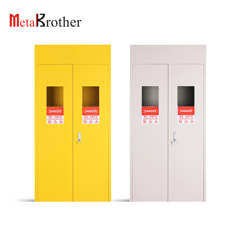 Two Bottles Chemical Safety Storage Gas Cylinder Cabinet