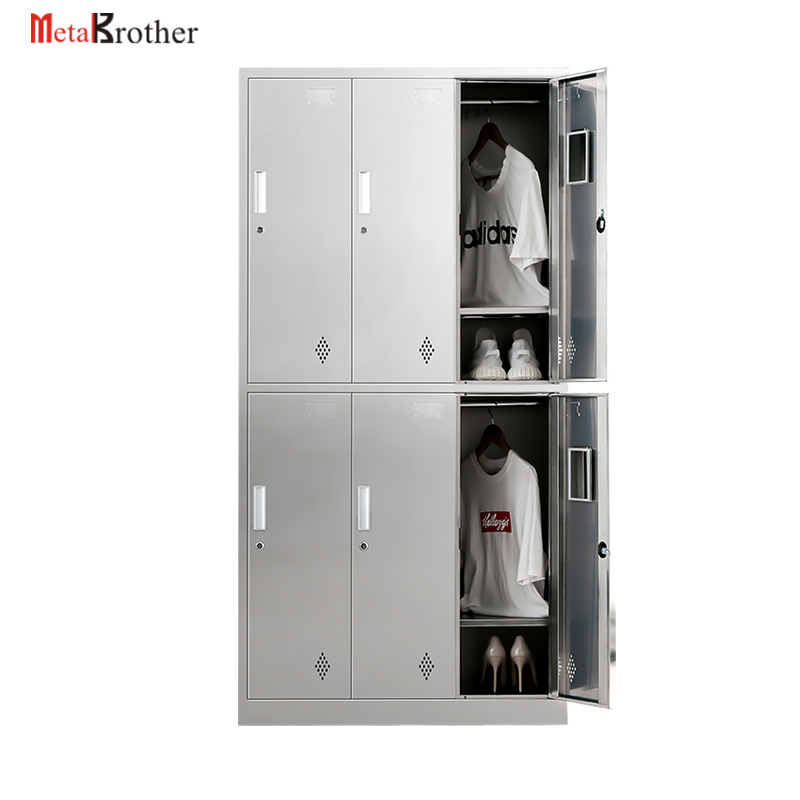 210  stainless steel cabinet with 6 door locker